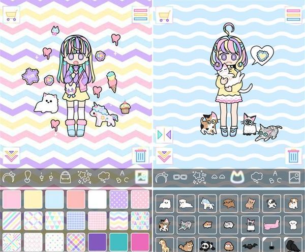 パステルガール 作成例