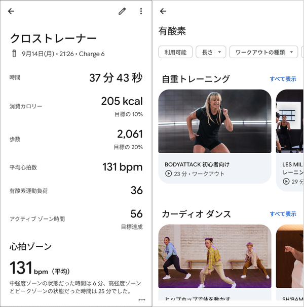 『Google Health』の画面