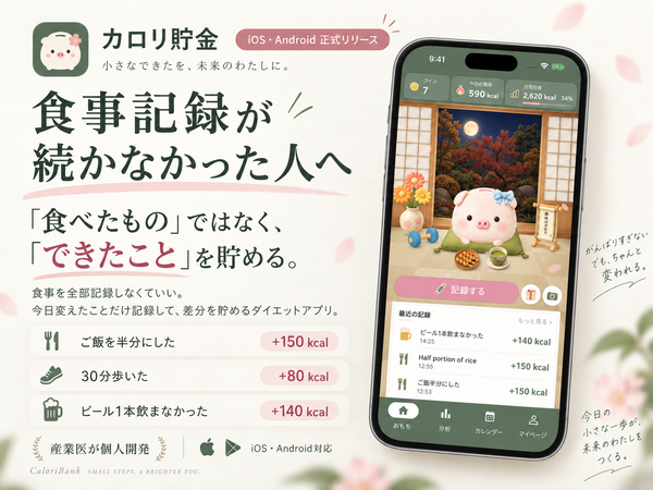 行動記録型ダイエットアプリ『カロリ貯金』