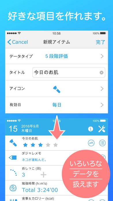 「超じぶん管理「リズムケア」」のスクリーンショット 2枚目