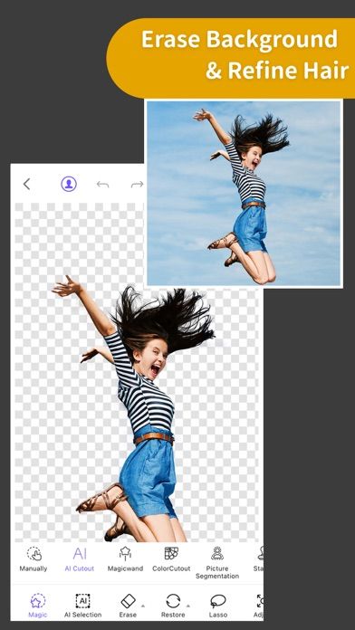 「ProKnockOut背景透過 写真切り抜き 写真合成」のスクリーンショット 1枚目