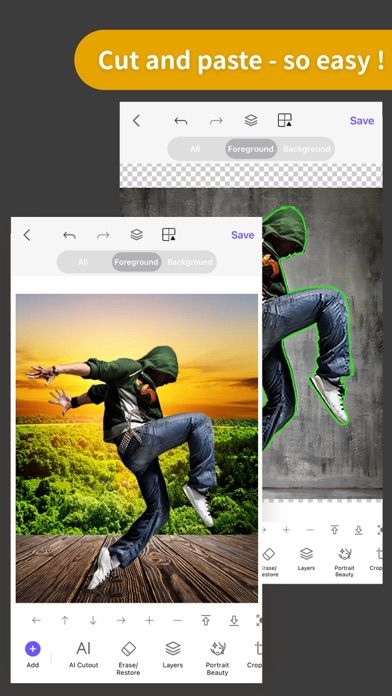 「ProKnockOut背景透過 写真切り抜き 写真合成」のスクリーンショット 2枚目