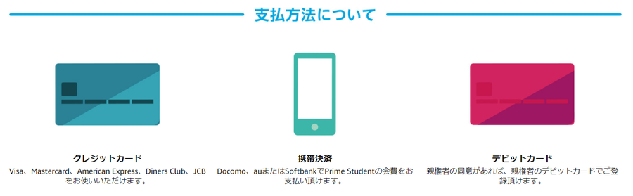 Prime Student 支払い方法