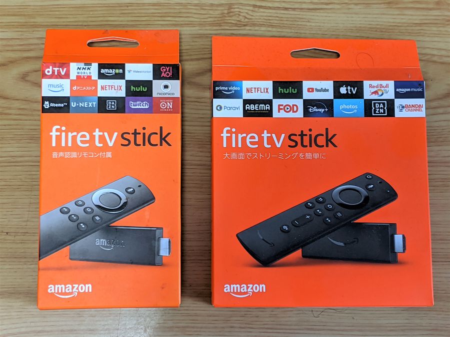 Fire TV Stick 第2世代と第3世代の箱比較