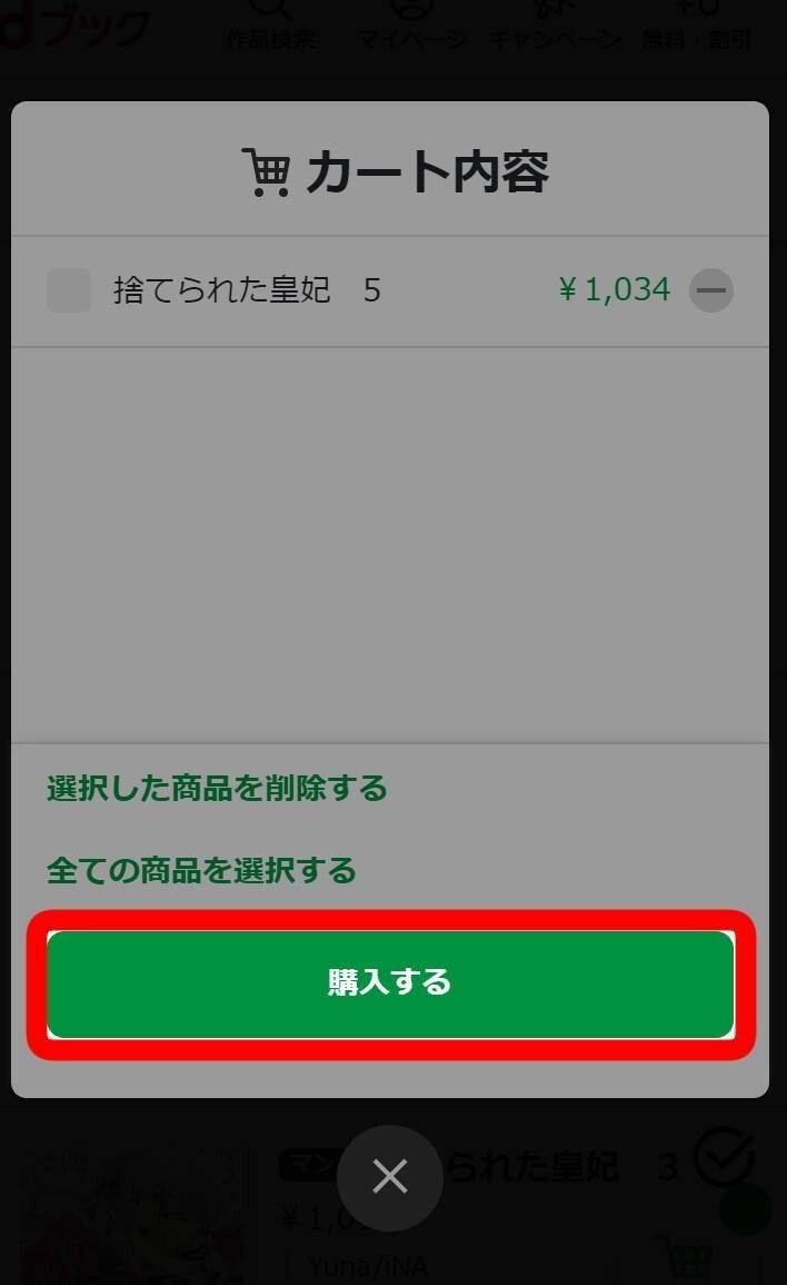 購入画面