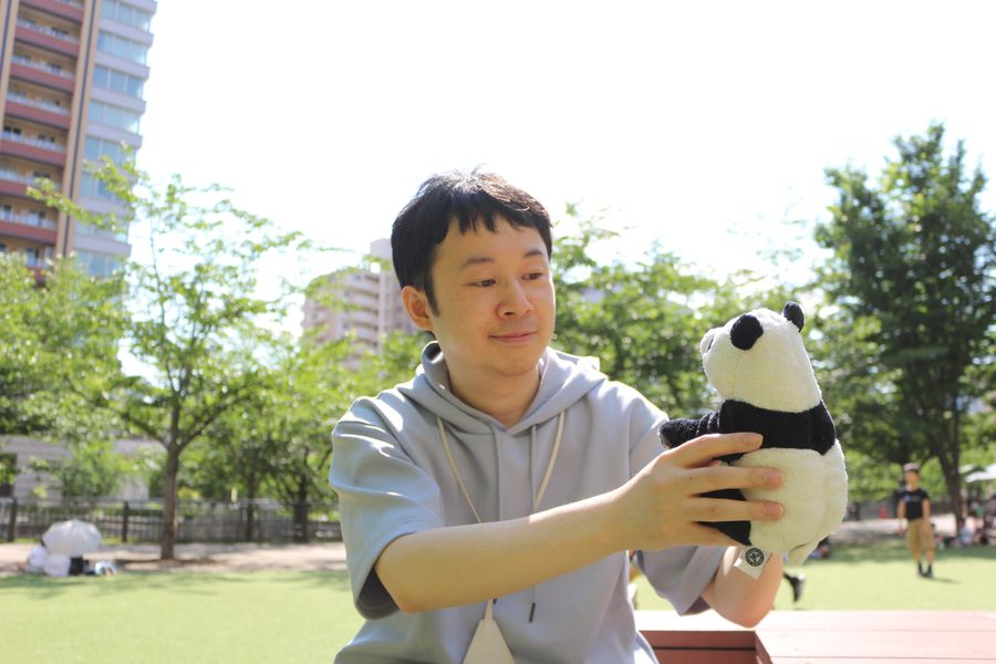 パンダと撮影