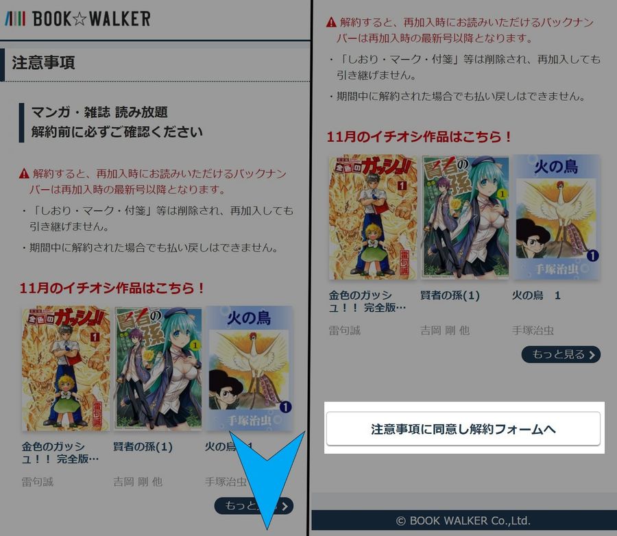 解約時の注意事項