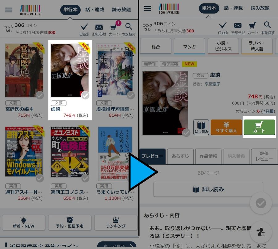 有料作品の詳細ページ