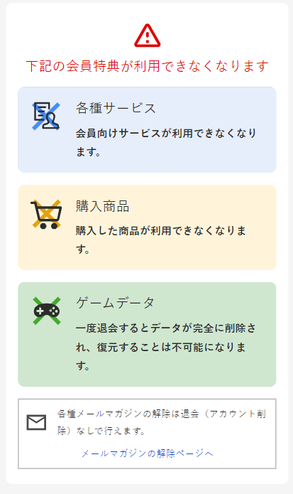 DMM.com・アカウント削除