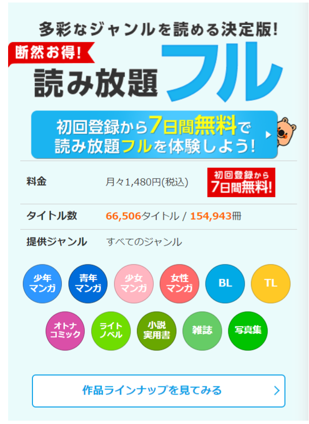 コミックシーモアの読み放題フル