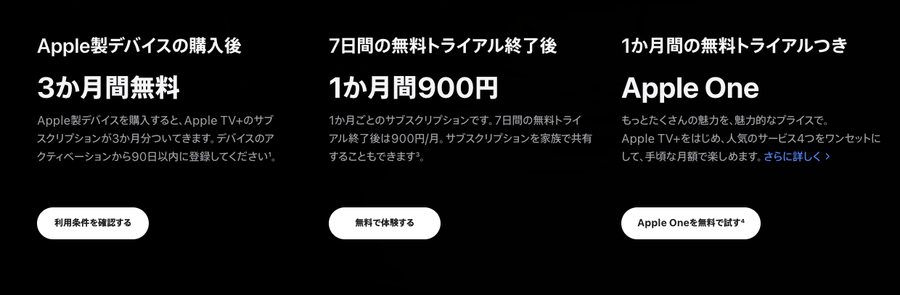Apple TVの料金プラン