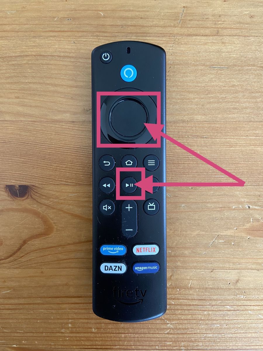 Fire TV Stick リモコンのイメージ
