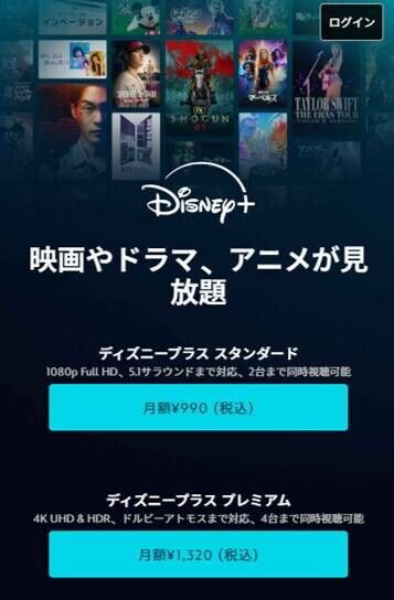 ディズニープラス・登録方法