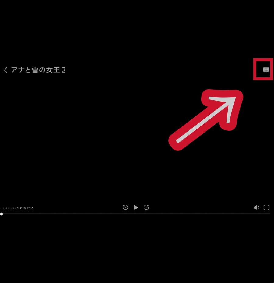 ディズニープラス（PCブラウザ版）の視聴画面