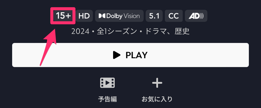 Disney+作品ページの画像