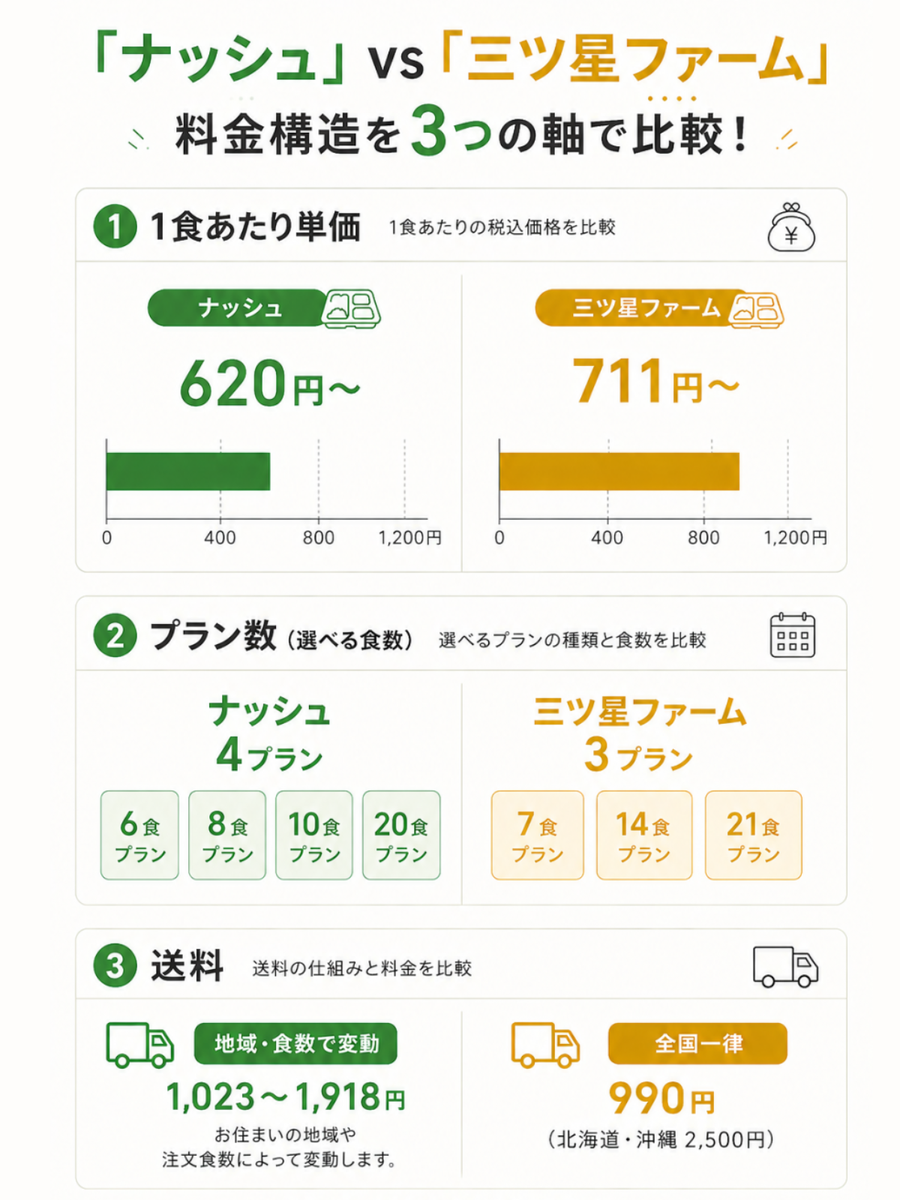 料金プラン・送料の違い　図説