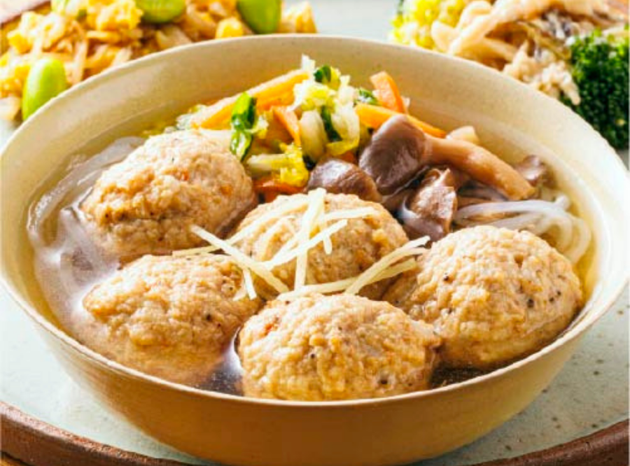 和だし染みるコリコリ軟骨鶏団子の生姜スープ