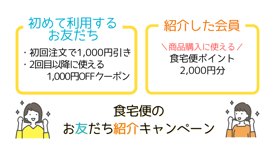 食宅便のお友だち紹介キャンペーン