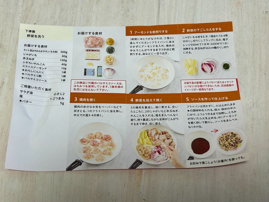 キットオイシックス チキンのバルサミコソースの作り方