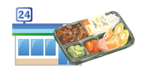 コンビニ弁当の画像