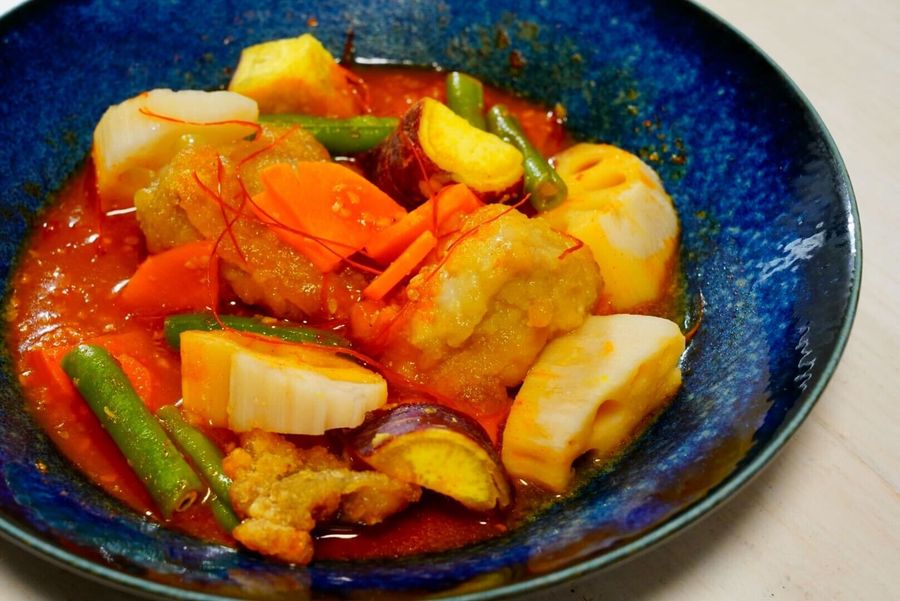 甘辛ハニーソースの野菜たっぷりヤンニョムチキン
