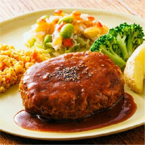 赤ワインと黒胡椒の大人のデミハンバーグの画像