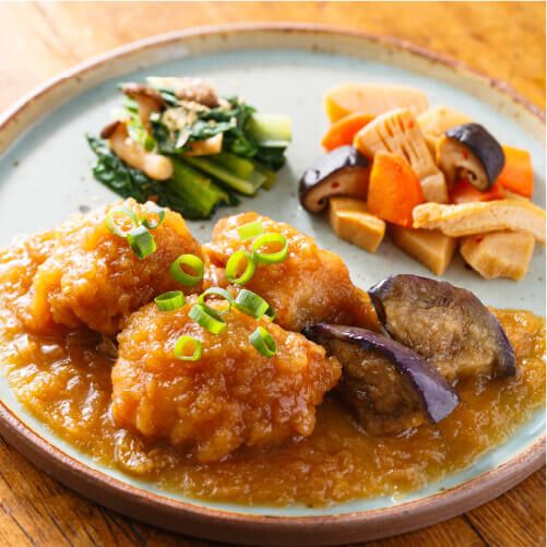 鶏と味染みナスのさっぱりみぞれあんの画像