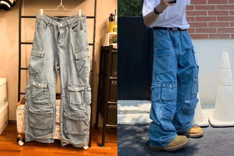 Temuで購入したワークデニムパンツ