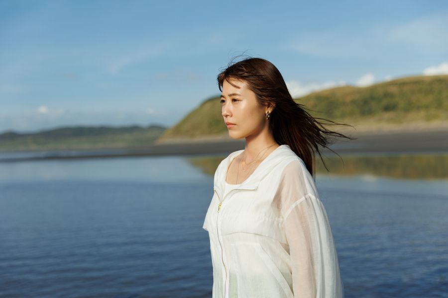雄大な自然の中での菅原さえ子