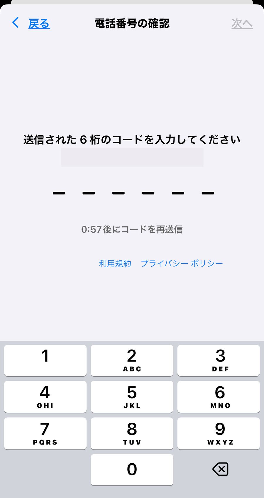 ペアーズ　電話番号でサインイン３