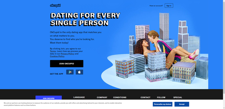 OKCupid公式サイト