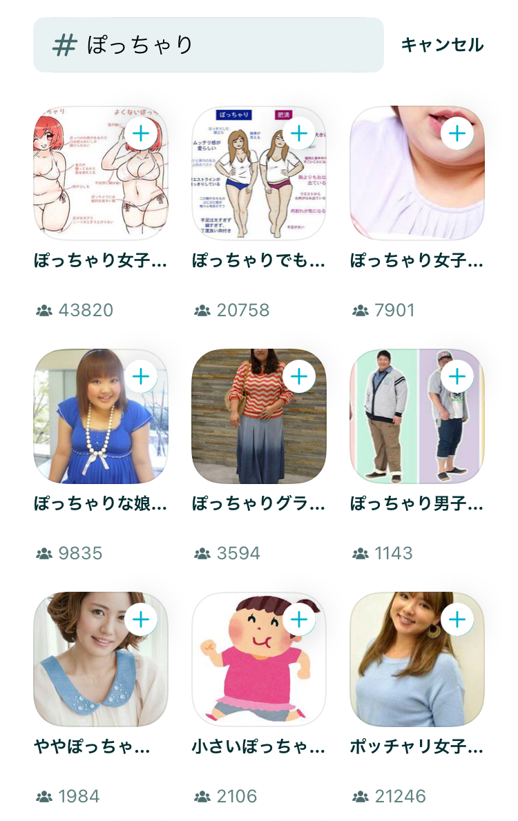 ペアーズのぽっちゃりマイタグ