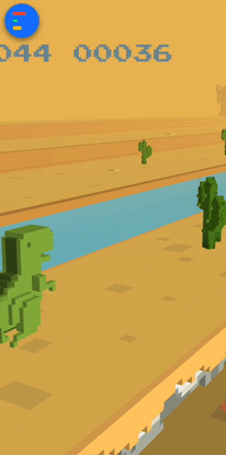 Dinosaur Game 3Dのゲーム画面